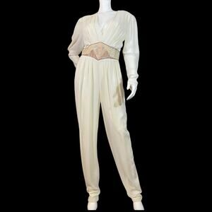 1970s Marshall Rousso Las Vegas Beaded Disco Jumpsuit | Studio 54
